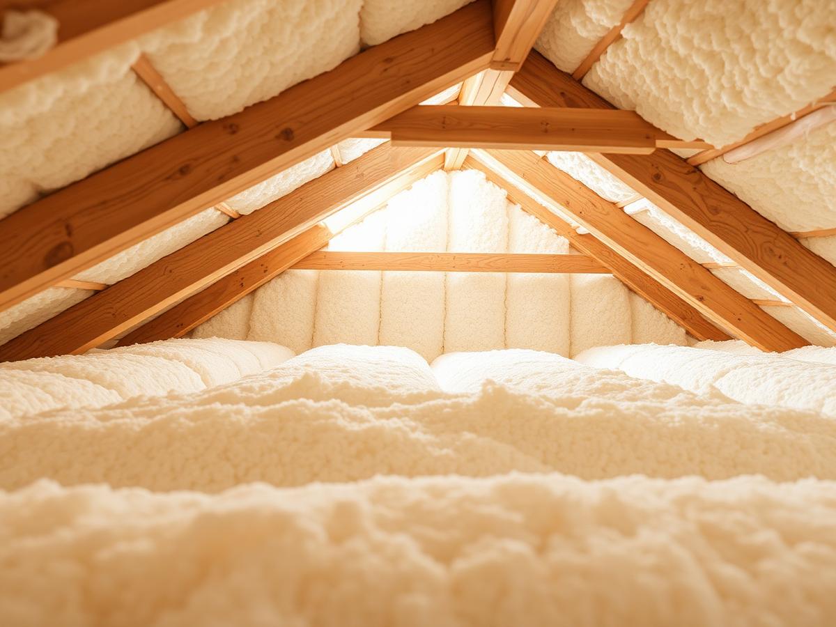 Modern attic insulation in an Irish home